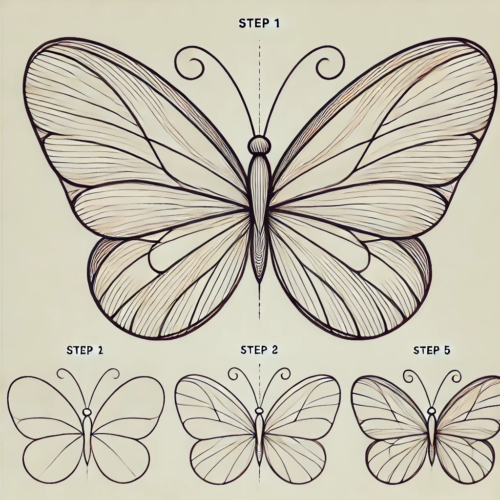 Easy Guide: How to Draw a Butterfly in 5 Ways 
Draw a Butterfly  butterfly drawing Draw Butterfly