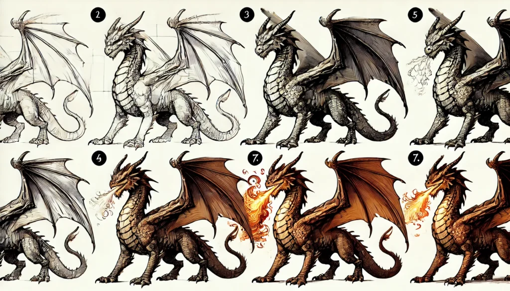 How To Draw a Dragon 5 Different Ways