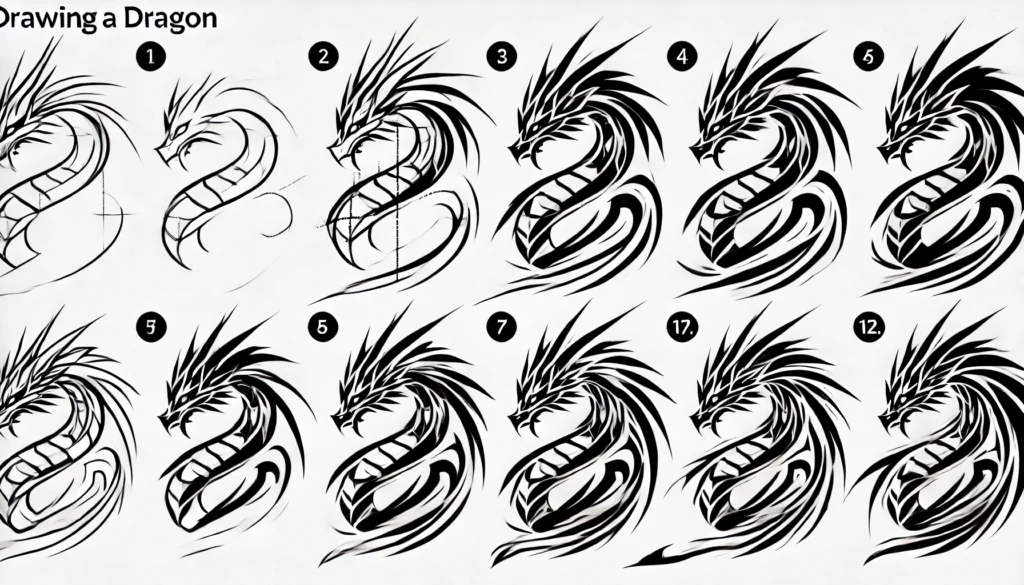 How To Draw a Dragon 5 Different Ways