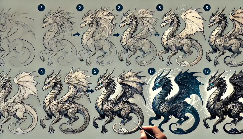 How To Draw a Dragon 5 Different Ways