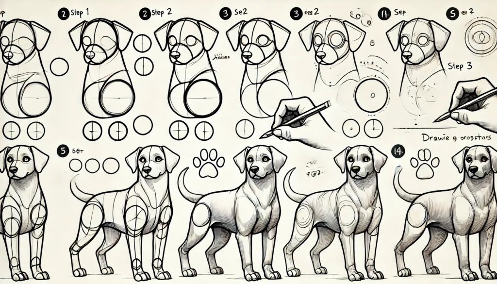 How to Draw a Dog in 5 Easy Steps - Quick and Simple