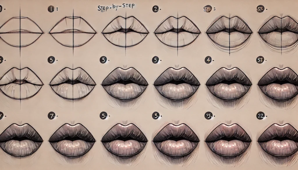 How To Draw Lips In 5 Easy Steps – Quick and Simple