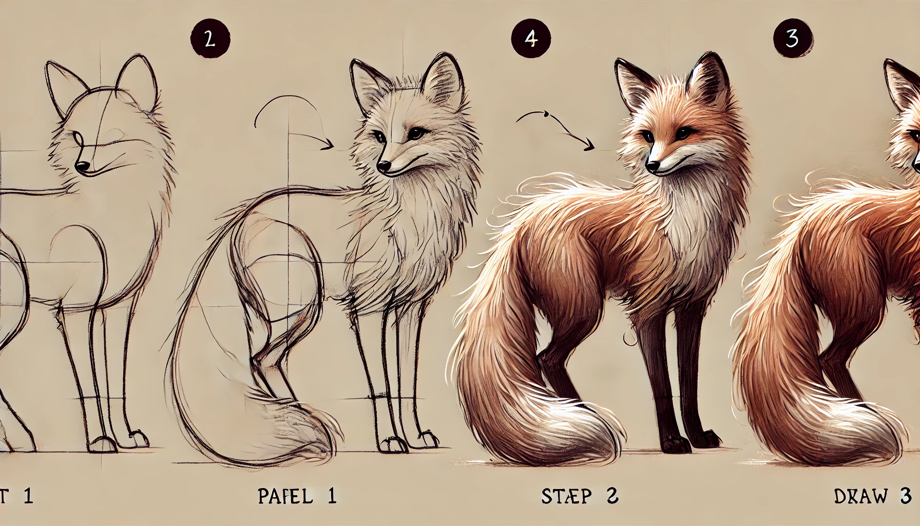 Introduction to Fox Drawing The fox, with its mystique and elegance, captivates many budding artists. Embarking on a fox drawing allows you to capture both its agility and charm. Simplicity serves as the best foundation for beginners, giving you confidence without overwhelming detail. Step 1: Gathering Essential Supplies Before you begin, gather basic supplies: a good quality pencil, eraser, and paper. For those wanting to elevate their drawing, fine-tip pens, colored pencils, or charcoal add depth and texture. Step 2: Visualizing the Fox’s Structure A fox’s anatomy may seem intricate, but breaking it down into circles, ovals, and triangles simplifies things. These shapes serve as guidelines to ensure proportions remain balanced as you sketch. Step 3: Starting with the Head Begin with a soft outline of the head, typically a rounded triangle or oval. This head shape is where the fox’s expression comes to life. Add two small circles for eyes and a simple oval for the nose to frame the facial features. Step 4: Creating the Fox’s Body From the head, move down to the torso, sketching a streamlined oval to represent the fox’s slim and agile body. Position the legs in a slight crouch or standing pose, giving your fox a sense of motion or rest. Step 5: Sketching the Fox’s Tail The fox’s tail is unmistakable—plump and bushy. Begin with a thick line that curves gracefully from the torso, building around it to create volume. Use flowing strokes to add texture that mimics a fluffy, full tail. Adding Details to the Face To bring the fox to life, add depth to the eyes with dark pupils and small highlights. Shape the nose with a slight arch, then add a hint of a mouth that conveys the fox’s sly character. Refining the Legs and Paws Each leg should taper down, with tiny ovals marking where the paws meet the ground. Adding small curves on the paws can hint at claws or paw pads, giving a realistic touch without excessive detail. Texturing the Fur Using quick, light pencil strokes, create fur texture. Focus on areas like the tail, chest, and neck to enhance the fox’s soft appearance. Layer strokes for depth, gradually building a natural, textured look. Defining the Fox’s Ears The fox’s pointed ears are signature features. Draw two small triangles above the head, and add an inward curve to give them a more lifelike shape. This detail lends an alert expression to your fox. Balancing Light and Shadow Add shading by pressing more heavily in areas like the inner ear, under the legs, and along the tail’s underside. To highlight, gently erase certain sections or avoid shading in places where light would naturally fall. Bringing Out Character in the Fox Enhance the eyes with a sparkle or a slight tilt to make them expressive. Small tweaks in the eyes or mouth can change the entire mood of the fox, from curious to cunning. Optional Color Techniques If you wish to add color, use warm tones such as burnt orange for the fur and white for the underbelly. For a vivid look, try layering shades, allowing richer hues to capture the fox’s natural beauty. Final Touches and Clean-Up Erase any remaining construction lines gently, keeping your fox’s outline clean. Reinforce the main lines for definition, especially around the face and tail. Avoiding Common Mistakes Avoid overly dark lines early on, which are challenging to erase. Another common mistake is disproportionate legs—remember, foxes have slender, long legs that taper gracefully. Practicing Your Technique Every attempt builds skill. Try drawing foxes in different poses to master anatomy and movement, like a curled-up fox or one playfully pouncing. Adapting the Fox Drawing for Style Experiment with cartoonish or hyper-realistic styles. A whimsical approach might include exaggerated eyes or a fluffier tail, while a realistic style demands refined, careful lines. Inspiration from Real Foxes Observing real foxes enhances your understanding of their build and behavior. Studying photos or videos captures nuances that bring authenticity to your drawing. Showcasing Your Artwork Display your work by framing it, sharing on social media, or gifting it. Embrace your creation and the process that went into each stroke and detail. Conclusion Congratulations on your fox drawing! This journey from outline to detail has refined your skills and bolstered your confidence. Embrace this accomplishment as you venture into future drawings—your next creation awaits!