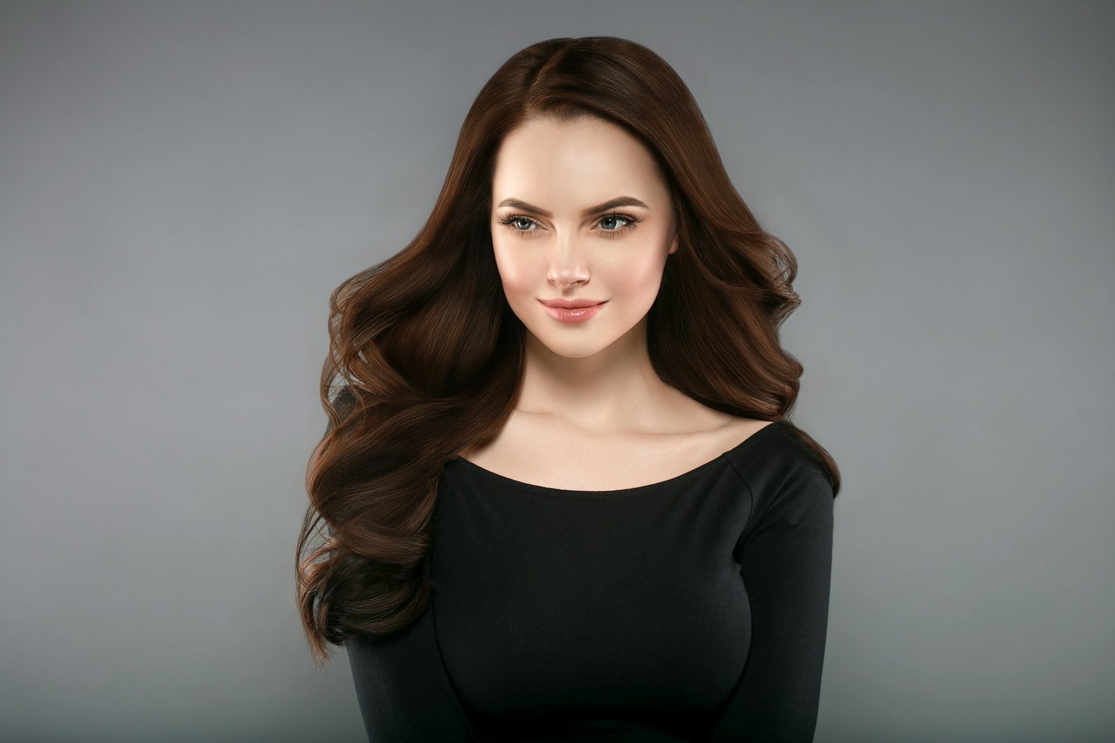 5 Classic Wig Styles That Never Go Out of Fashion Brunette long beautiful hairstyle female classic portrait