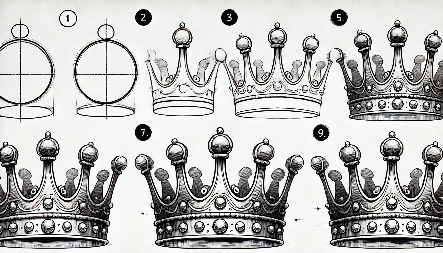 How To Draw A Crown 5 Easy Steps – Quick and Simple